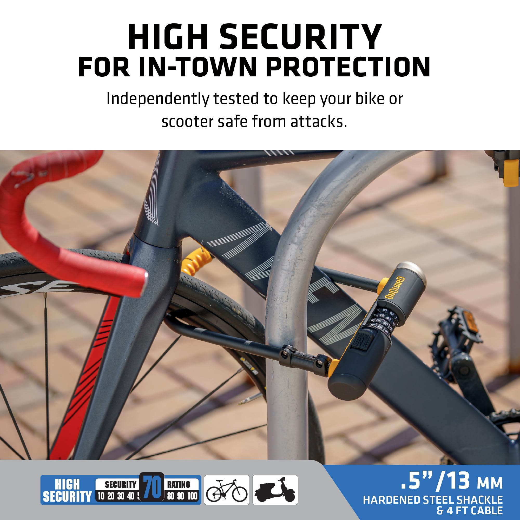 Amazon.com : OnGuard Bulldog Combo STD DT Bike U-Lock – 13 mm